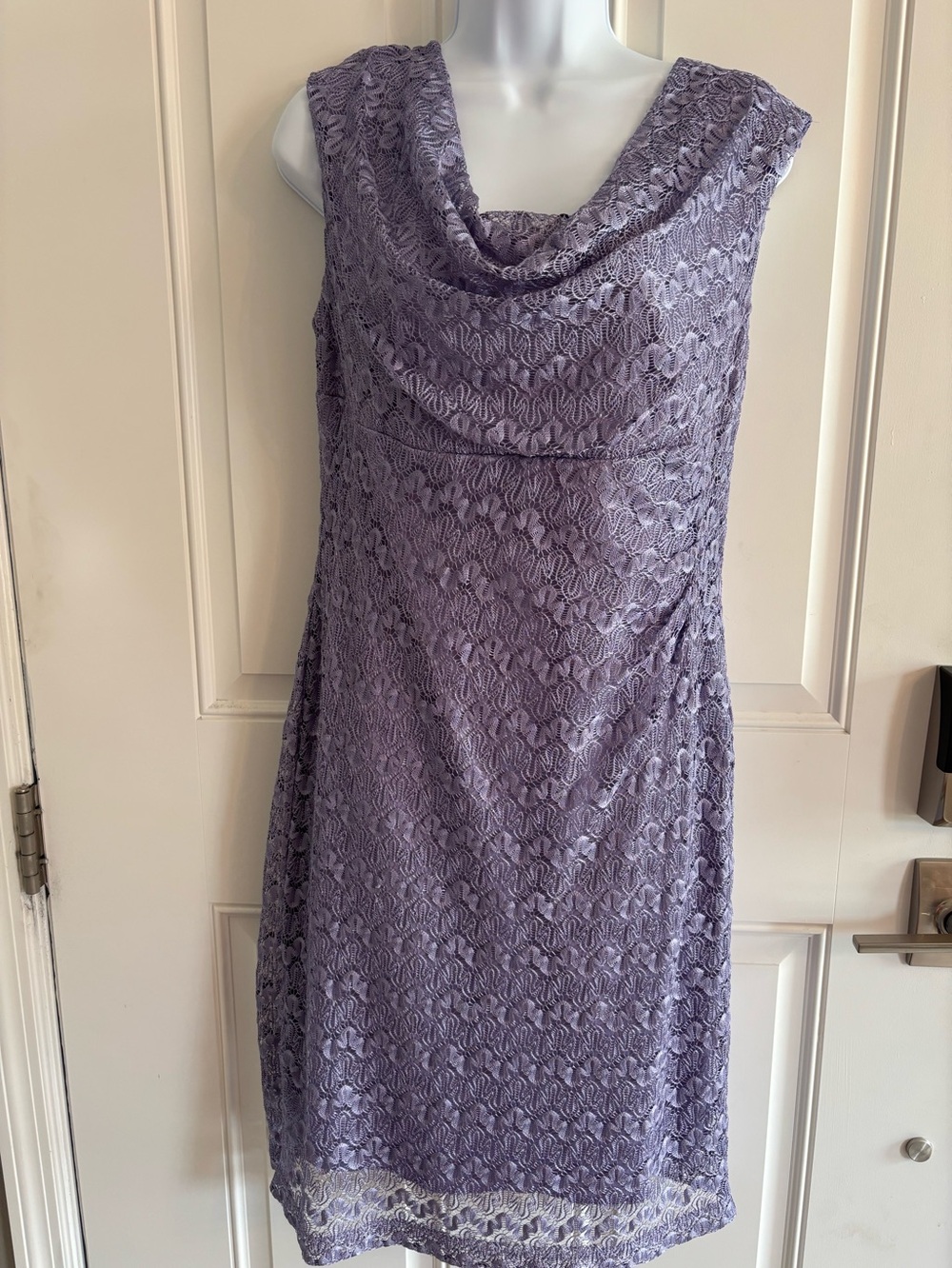 Purple Lace Midi Dress by Connected Apparel